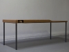 This object, or this table, should be considered more like a sculptural object, 2012, bois de chêne, métal, pierre naturelle, pièce unique