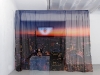 Anthea Hamilton, Untitled (NY curtain), 2011, digital print on voile, 207 x 330 cm, courtesy Ibid Projects, London photo © Aurélien Mole.