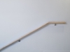 Some back and forth of matter (between the woods and the gallery), 2015, altered handrails, Coolatin oak from fallen tree, 590 x 6 cm, 222 x 6 cm, 2 unique pieces. Photo © Mermaid Arts Centre, Bray, Eire