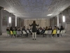 Book Concerto in One Act: for 34 Penguins, 2010, performance for 34 Penguinbooks, 34 people and 1 conductor. Done at Friche du Palais de Tokyo, Paris, France