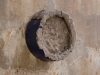 The weight that counts, 2015, clock, clay, 30 x 30 x 6 cm. This proposal was part of the project l’Alfabeto, exhibition l’Analfabeto, La Cisterna, Villa Medici, Academy of France in Rome, Italy. This exhibition was supported by the Rhône-Alpes Region, ENSBA Lyon and Alfabeto Association