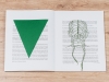 Physical Space, 2015 - 2021, papiers de couleur, gouache sur des pages d’un livre donné à Londres, cadre, 26,5 x 41 cm (sans cadre), pièce unique