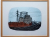 Paysage #2, 2009, silk thread on synthetic, 42,5 x 52,4 cm (framed)