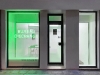 Bureau d’échange, 2012, green neon, plexiglas, 150 x 58 x 10 cm, unique piece. Thanks to Alexis Dandreis from Alexisnéons for his beautiful neon. Exhibition view of La Forêt Pensante, Dohyang Lee Gallery, Paris, 2024