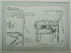 Estenopeicas rurales, Preparatory Drawing Vivas - Cabuvaro, 2015, drawing on paper, glass, white tape frame, 25 x 19 cm with frame, unique piece