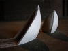 Study model 1 & 2 for Cayuco's project, 2012, plaster, 13 x 20 x 15 cm