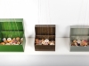 Sisters, 2014, installation, metal boxes, threads from spools, variable dimensions, unique pieces. Photo © Skyler Edwards
