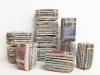 Without you, 2011 - Present, MdW Fair 2022, Chicago, Illinois, USA. Newspapers, coloured threads, variable dimensions, unique pieces
