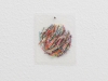 Origine, 2014, installation, fils de bobines, feuilles plastifiées,106 x 200 cm ( 220 Origine, 5 x 4 cm chacun), pièces uniques. Photo © Skyler Edwards