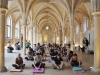 Soulution V, session 2, 2018, Collège des Bernardins, Paris, France. Performance avec du papier de soie couleur, 40 performeurs. Film Coralie Maurin. Photo © Laure Dany