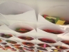 Write Spirit, 2013, Lima, Pérou. 13000 enveloppes papier (16 x 8 cm chaque), confettis, 40 x 4 m, pièces uniques