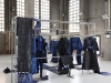 Correspondances (possible encounters of parallel lines), 2021 - 2022, 10 costumes, 60 éléments modulaires, coton, encre de Chine, teinture textile, acrylique, merceries diverses, mousse, PVC, cordes diverses, laiton, aluminium, acier, dimensions variables, pièces uniques. Vue de l’exposition au 72ème Festival Jeune Creation, Fondation Fiminco, Romainville, France, 2022. Photo © Valentin Abad