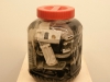 Melting, 2013, 2G cellular phones, Soju (Korean distilled spirits), jar, 18.5 x 18.5 x 30 cm, unique piece