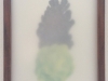 60° 08° 34° N 24° 58° 58° E 52M, 2017, pastel drawing on the paper, tracing paper, second-hand wooden frame, 21.8 x 26.5 cm, unique piece