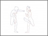 Fighting, 2008, vidéo en boucle, couleur, 02’04’’, édition de 5 + 2 EA