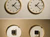 Untitled (Perfect lovers), 2010, horloges, panneau de bois, 600 x 300cm, pièces uniques