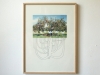 Jeu de Pomme 1, 2014, digital printing, gouache, ink on 140g Hahnemühle paper, wood frame, glass, 40 x 30 cm , unique piece