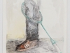 Pilori, 2017, aquarelle et encre sur papier, 40 x 60 cm, pièce unique