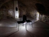 Lighthouse, 2020, installation, deux chaises, un gyrophare, pièces uniques. Pièce sonore spatialisée sur 2 enceintes, 14 ‘, édition de 5 + 2 EA. Production Centre d’Art Contemporain La Graineterie, Houilles, France