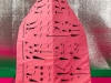 Yannidan, 2024, cape partition, popeline brodé (recto), papier isolant (verso), 100 x 200 cm, pièce unique. Production EART Camille Lambert, Juvisy, France. Photo © Tadzio