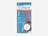 Map for your ears, 2021, carte pliable de Paris, stickers bleus, 25 x 11 cm, pièce unique 