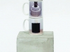 Brancusi Infinite Mug Pile, 2016, ciment, 3 mugs avec motifs imprimés par sublimation, dimensions variables, pièces uniques