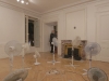 Aireando comunicación (Ventilant la communication), 2013, ventilateur, rallonges, dimensions variables. Dans le cadre de l’exposition Les appartés 4, Galerie Domi Nostrae, Lyon, France