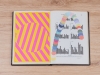 Curve, 2022, papiers de couleur, gouache sur des pages d’un livre donné à Londres, cadre, 22,1 x 27,7 cm (sans cadre), pièce unique