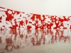 Bloody Excrement (Integral Calculus Painting), 2014, peinture uréthane sur plaques d’aluminum, 719 x 119 cm