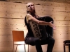 Hybird, 2017, performance voix et accordéon, 30’. La Marbrerie, Montreuil, France